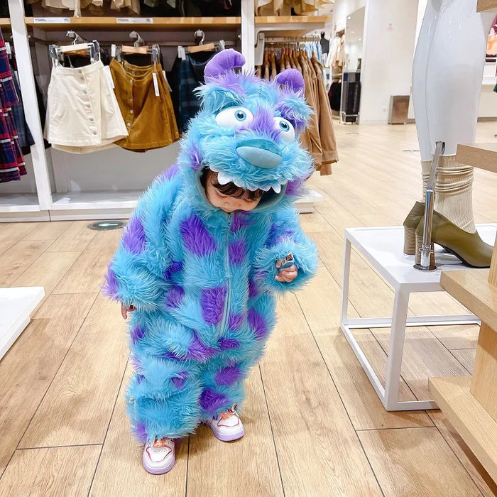 Cute Animal Baby Jumpsuit  Hooded Zipper Outfit