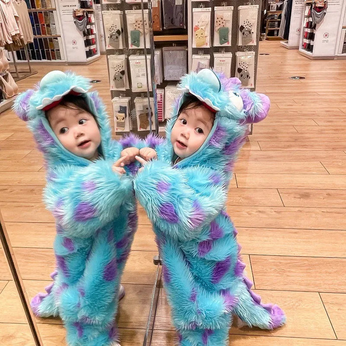 Cute Animal Baby Jumpsuit  Hooded Zipper Outfit