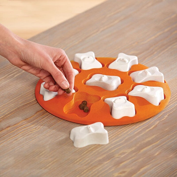 Orange Plastic Leak Food Dog Toy | Treat Dispensing Pet Puzzle Toy