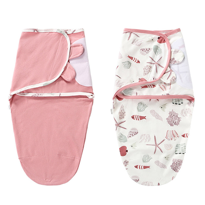 Baby Swaddle Sleeping Bag — Soft Cotton Wearable Blanket for Newborns (Sizes S & M, Multiple Colors)