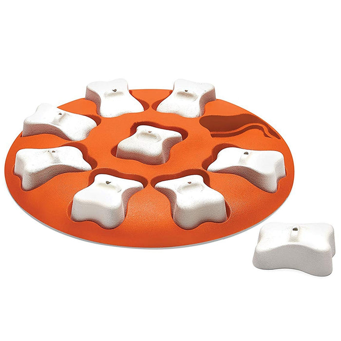 Orange Plastic Leak Food Dog Toy | Treat Dispensing Pet Puzzle Toy