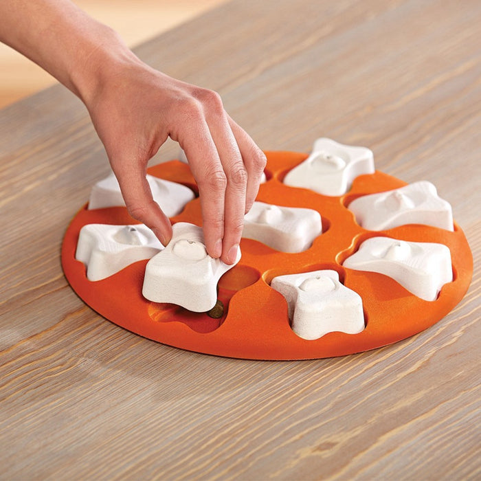 Orange Plastic Leak Food Dog Toy | Treat Dispensing Pet Puzzle Toy