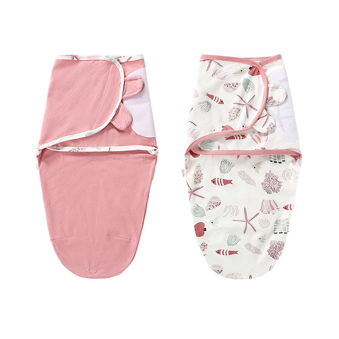 Baby Swaddle Sleeping Bag — Soft Cotton Wearable Blanket for Newborns (Sizes S & M, Multiple Colors)