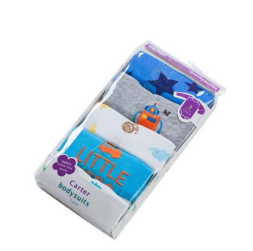 5-Piece Random Baby Clothing Gift Set — Cotton Rompers & Onesies for Boys & Girls (Sizes 3M–24M)