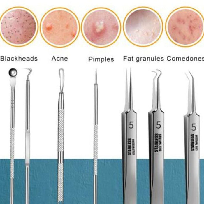 8pcs Ultra-Fine Acne Needle Tool Set Beauty Care