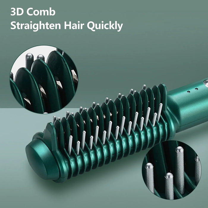 Dual-Purpose Electric Hair Comb Curl & Straighten