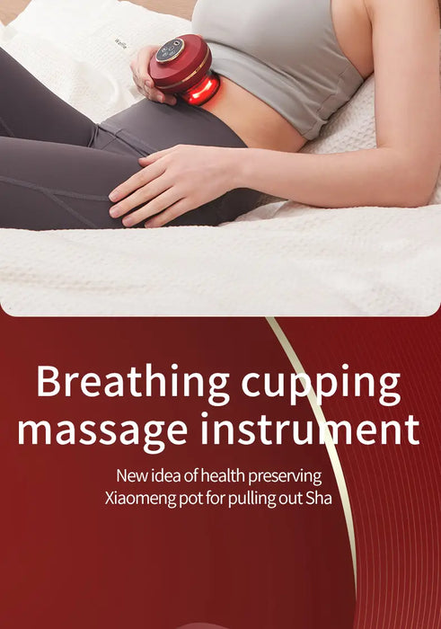 Portable Electric Cupping Massager  2 Cups & Red Light