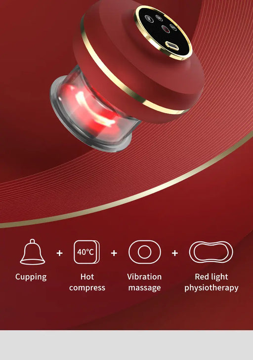 Portable Electric Cupping Massager  2 Cups & Red Light