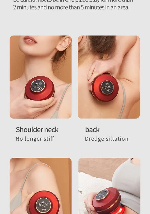 Portable Electric Cupping Massager  2 Cups & Red Light