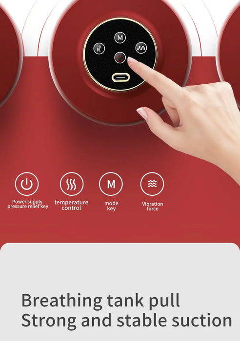 Portable Electric Cupping Massager  2 Cups & Red Light