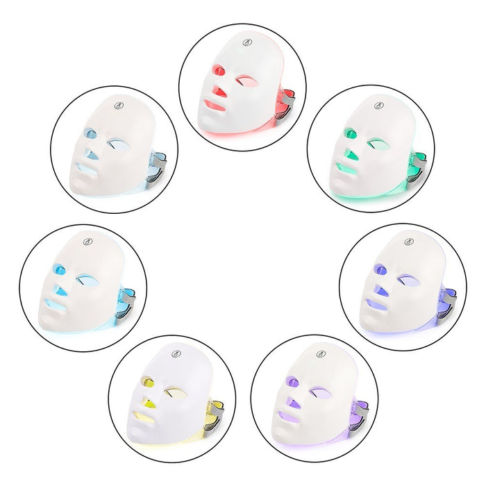 Colorful Skin Rejuvenation Facial Beauty Device — EMS Microcurrent, LED Light & Sonic Vibration for Anti-Aging & Radiant Skin