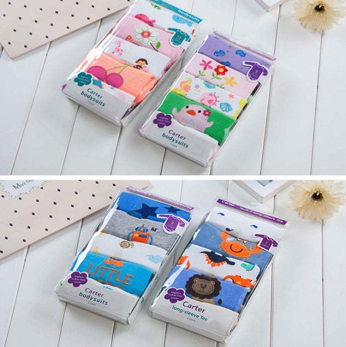 5-Piece Random Baby Clothing Gift Set — Cotton Rompers & Onesies for Boys & Girls (Sizes 3M–24M)
