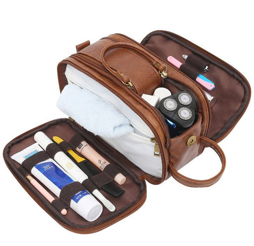 Men's PU Leather Toiletry Bag