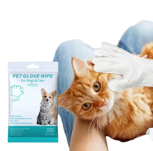 Pet Cleaning Gloves & Wipes Quick Grooming