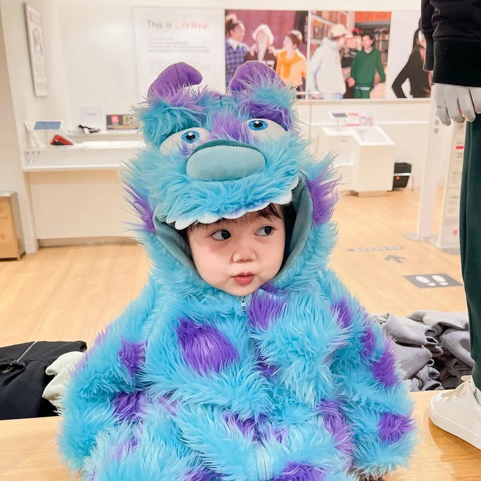 Cute Animal Baby Jumpsuit  Hooded Zipper Outfit