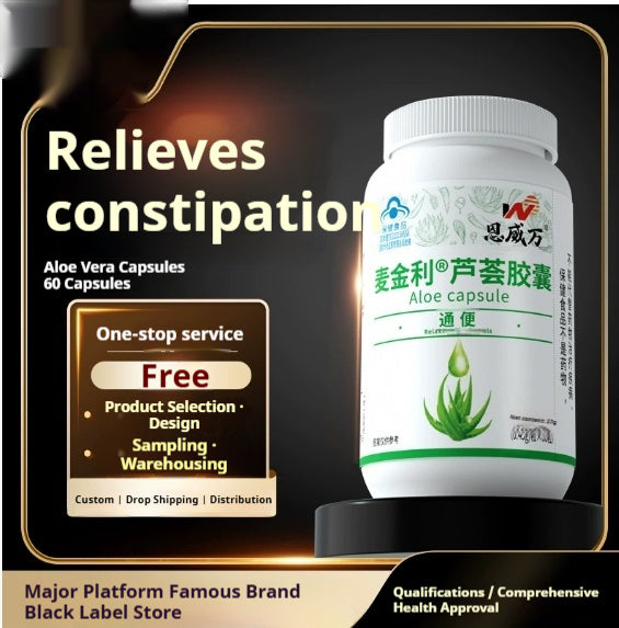Aloe Vera Capsules — Digestive Health & Gentle Constipation Relief Supplement (60 Capsules)