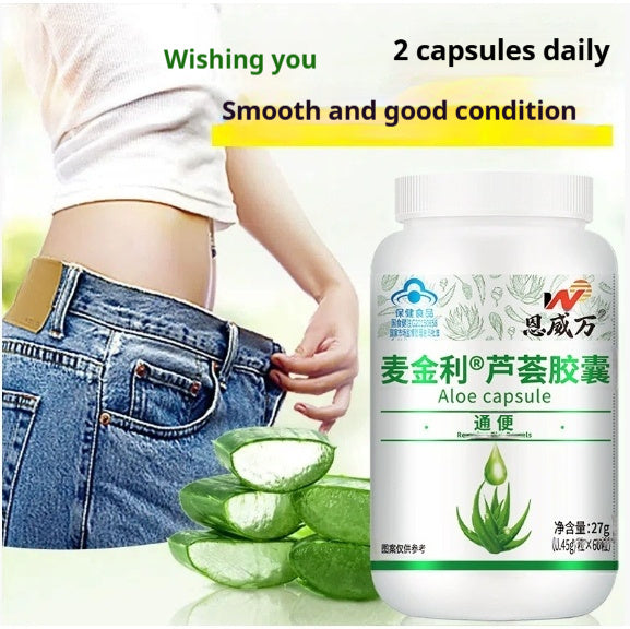 Aloe Vera Capsules — Digestive Health & Gentle Constipation Relief Supplement (60 Capsules)