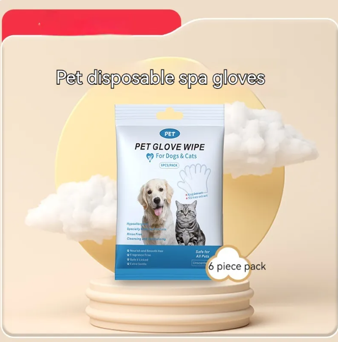 Pet Cleaning Gloves & Wipes Quick Grooming