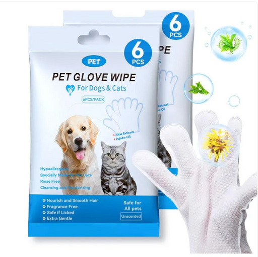Pet Cleaning Gloves & Wipes Quick Grooming