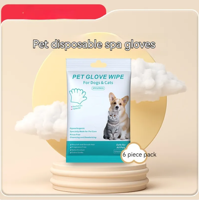 Pet Cleaning Gloves & Wipes Quick Grooming